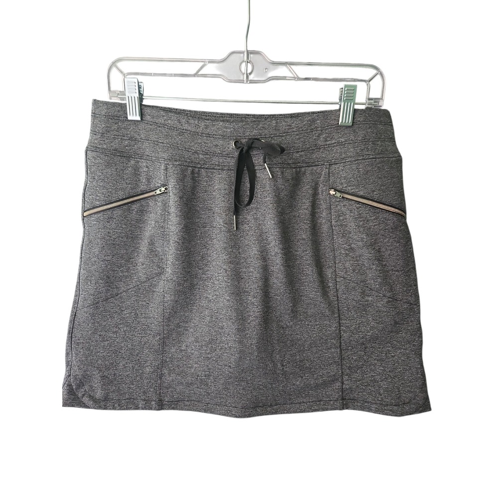Tangerine Charcoal Heather Skort Skirt‎ With Built In Shorts Zip Pockets Large